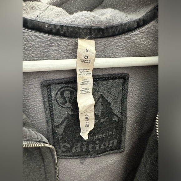 Special Edition Lululemon Grey Scuba Hoodie Fair Isle Knit - Picture 4 of 6